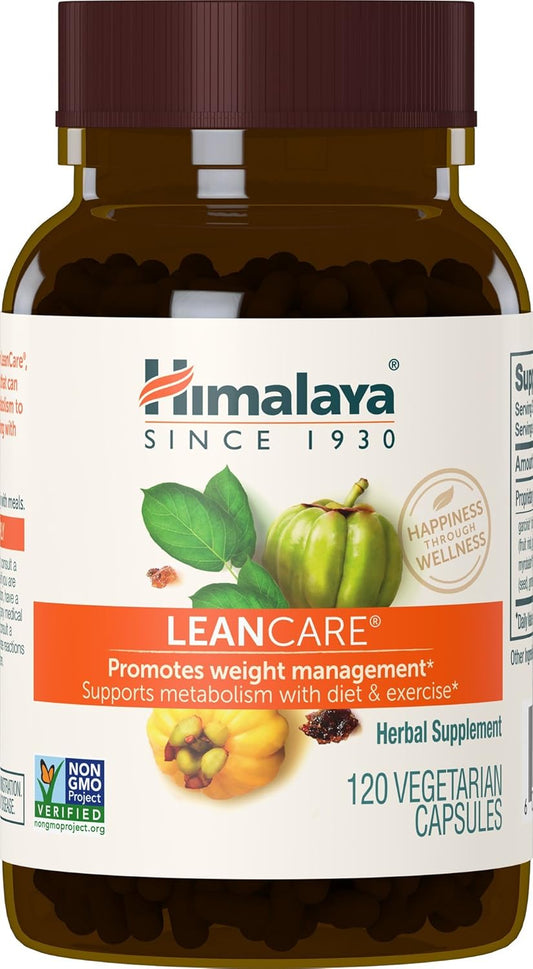 Himalaya LeanCare Herbal Supplement for Weight Support - Promotes Healthy Metabolism, Garcinia, Gymnema, Guggul - 120 Vegetarian Capsules
