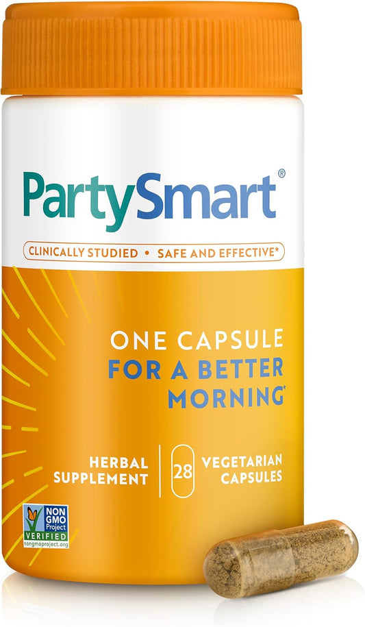 Himalaya PartySmart: Plant-Based Liver Support for Better Mornings After Drinking - 28 Capsules