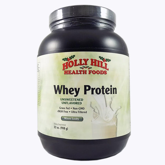Holly Hill Health Foods Whey Protein Powder - Unsweetened & Unflavored - 37 Servings - 32oz
