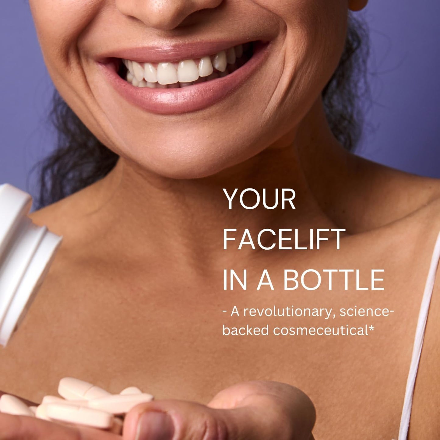 hollywoodskin Peptan Collagen Complex: Age-Defying Support with 1000mg Collagen, 300mg HA, 100mg Vitamin C - 180 Tablets