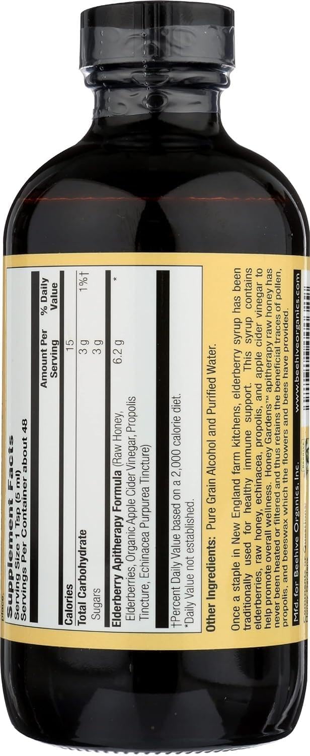 Honey Gardens Apitherapy Honey Elderberry Extract 8oz from Honey Garden Apiaries