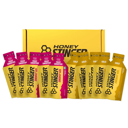 Honey Stinger Energy Gel Variety Pack - Gold and Organic Fruit Smoothie Flavors - Gluten & Caffeine Free - Ideal Sports Nutrition for Home & Gym - Pre & Mid Workout Fuel