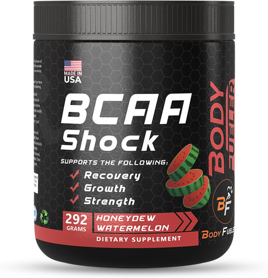 Honeydew Flavored BCAA Energy Powder for Muscle Recovery & Growth, Intra & Post Workout Drink - 292g Made in USA