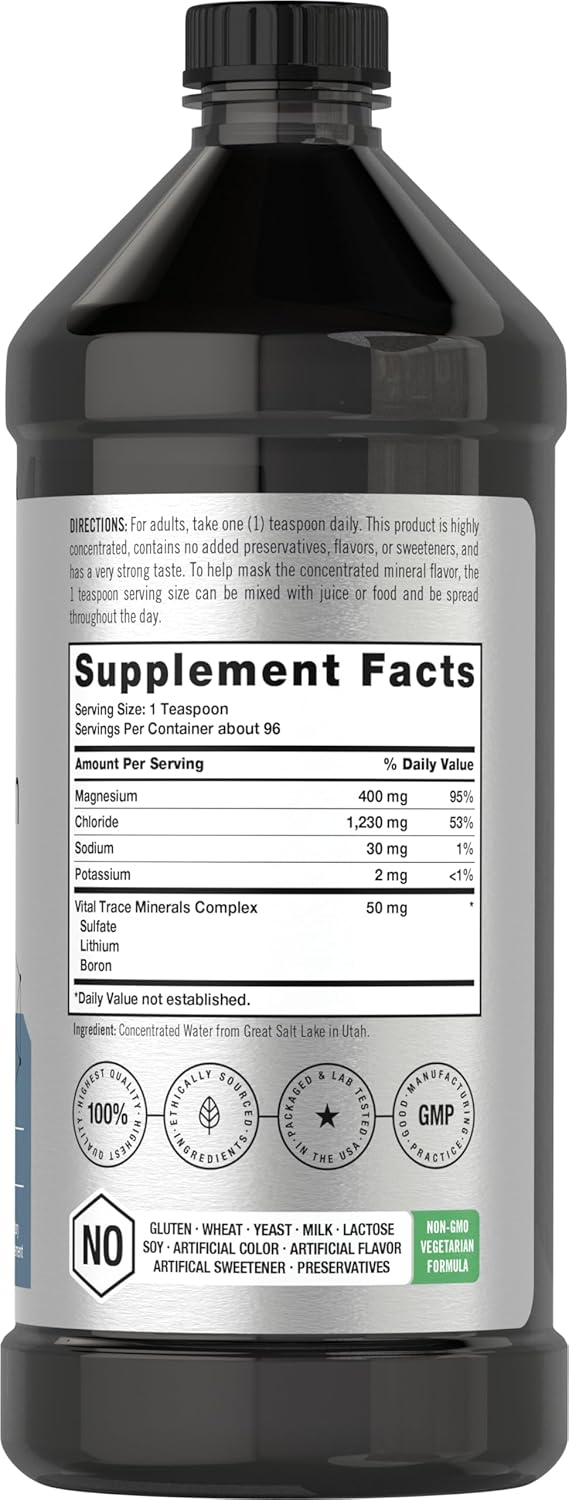 Horbäach Liquid Magnesium Supplement 400mg | 16 oz | Vegetarian, Non-GMO & Gluten-Free Formula