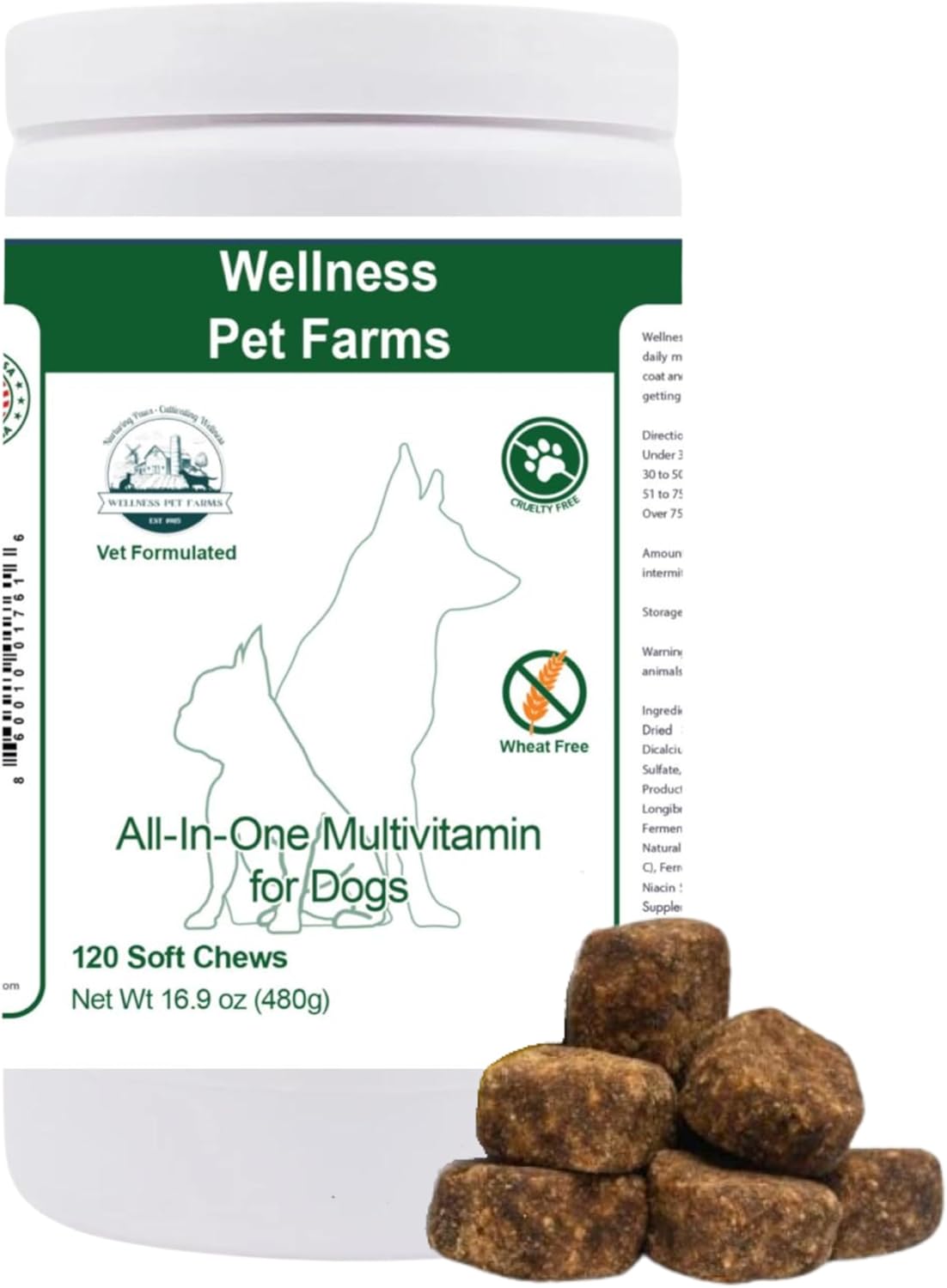Horizon Animal Care Dog Multivitamin Chews - All-in-One Vitamins for Dogs, Supports Immunity & Joint Health, 120 Soft Chews, All Ages & Breeds