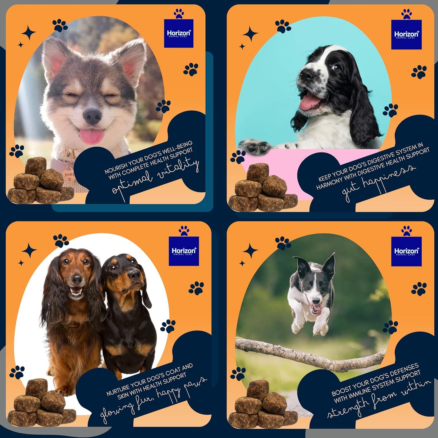 Horizon Animal Care Dog Multivitamin Chews - All-in-One Vitamins for Dogs, Supports Immunity & Joint Health, 120 Soft Chews, All Ages & Breeds