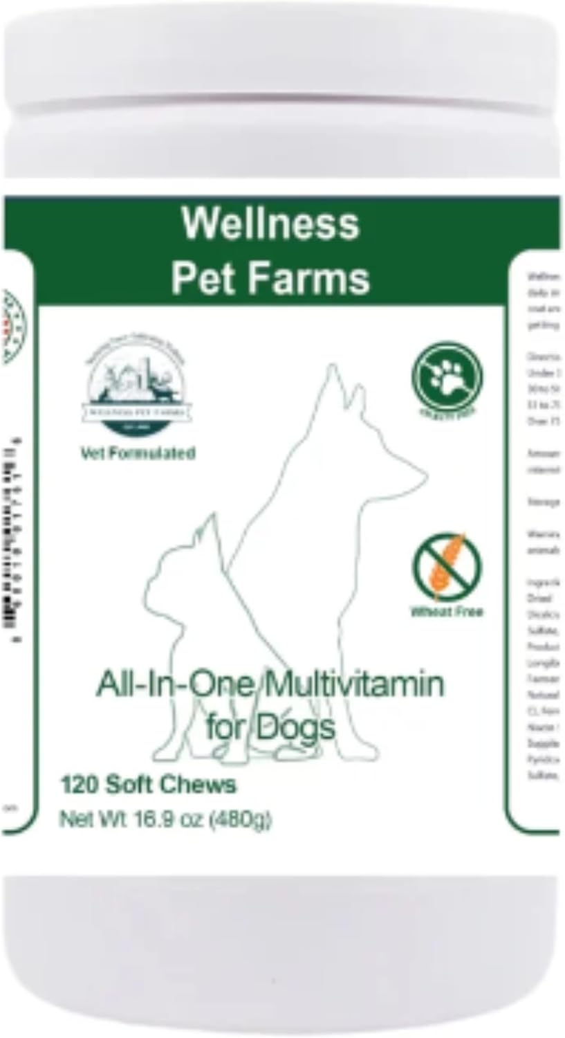Horizon Animal Care Dog Multivitamin Chews - All-in-One Vitamins for Dogs, Supports Immunity & Joint Health, 120 Soft Chews, All Ages & Breeds