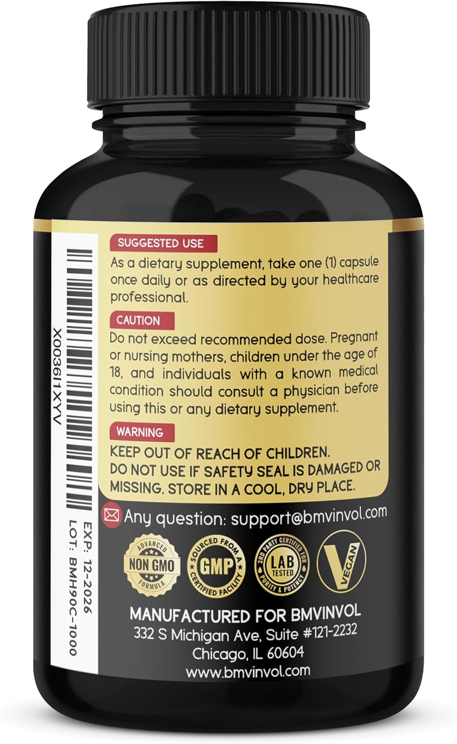 Horny Goat Weed Capsules with Maca, Ginseng, Tribulus Terrestris, Ashwagandha, Black Pepper - 90 Count, 3 Month Supply