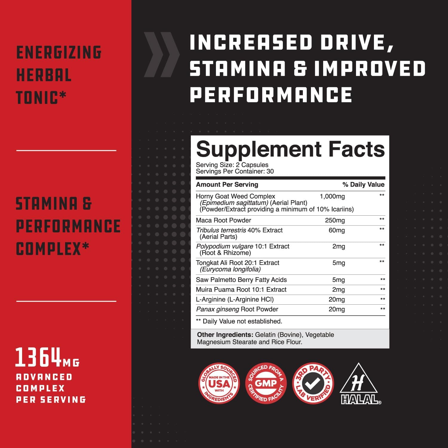 Horny Goat Weed Extract Complex Bundle for Enhanced Energy, Stamina, and Testosterone Boost for Men and Women for Muscle Growth and Strength