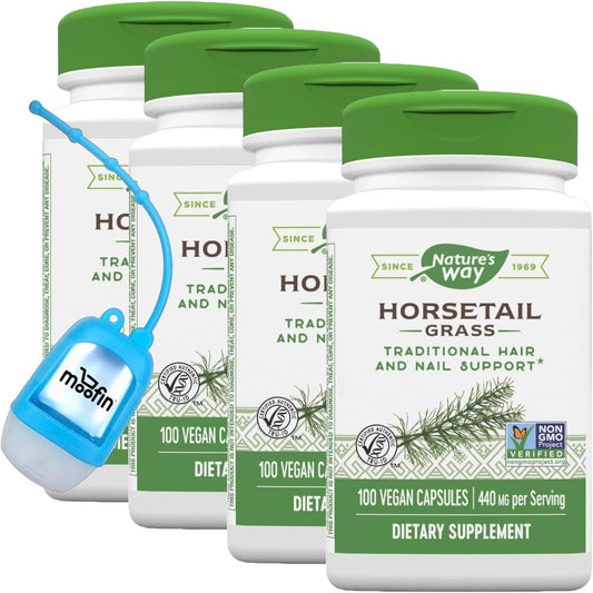 Horsetail Supplement Capsules, 400 Count - Supports Joint and Bone Health, Silica-Rich Multivitamin Supplement for Hand Sanitizer Dispenser