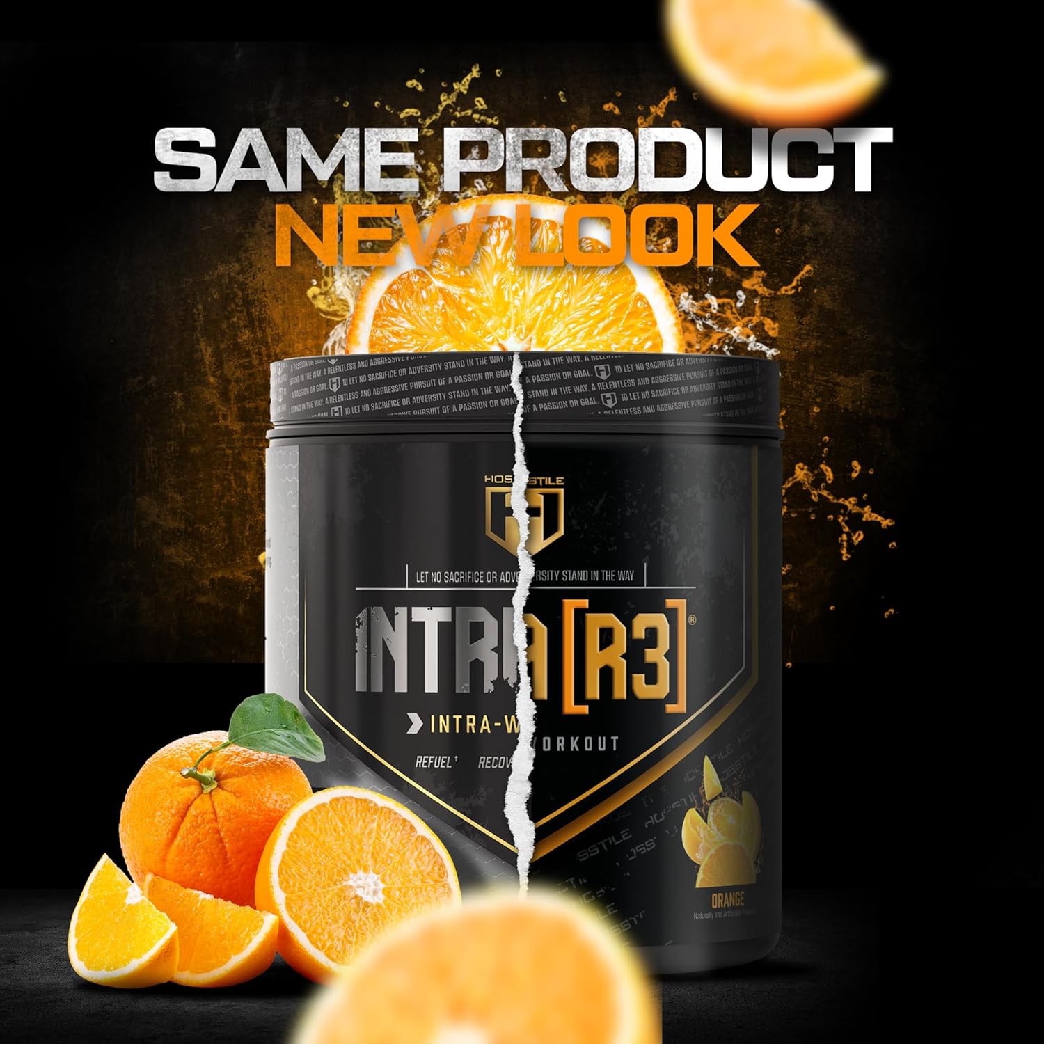 HOSSTILE Intra[R3] Intra Workout Powder - Orange Flavor, Enhance Energy & Endurance, Improve Muscle Recovery, Build Lean Muscle - 20 Servings