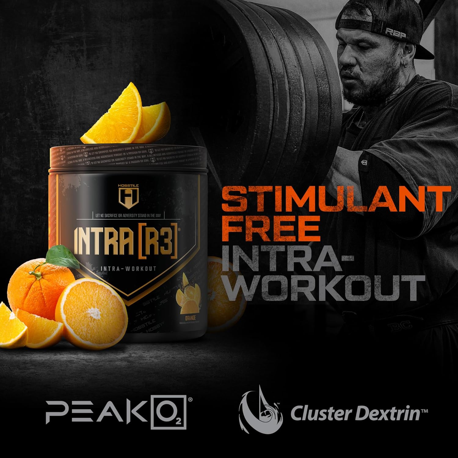 HOSSTILE Intra[R3] Intra Workout Powder - Orange Flavor, Enhance Energy & Endurance, Improve Muscle Recovery, Build Lean Muscle - 20 Servings