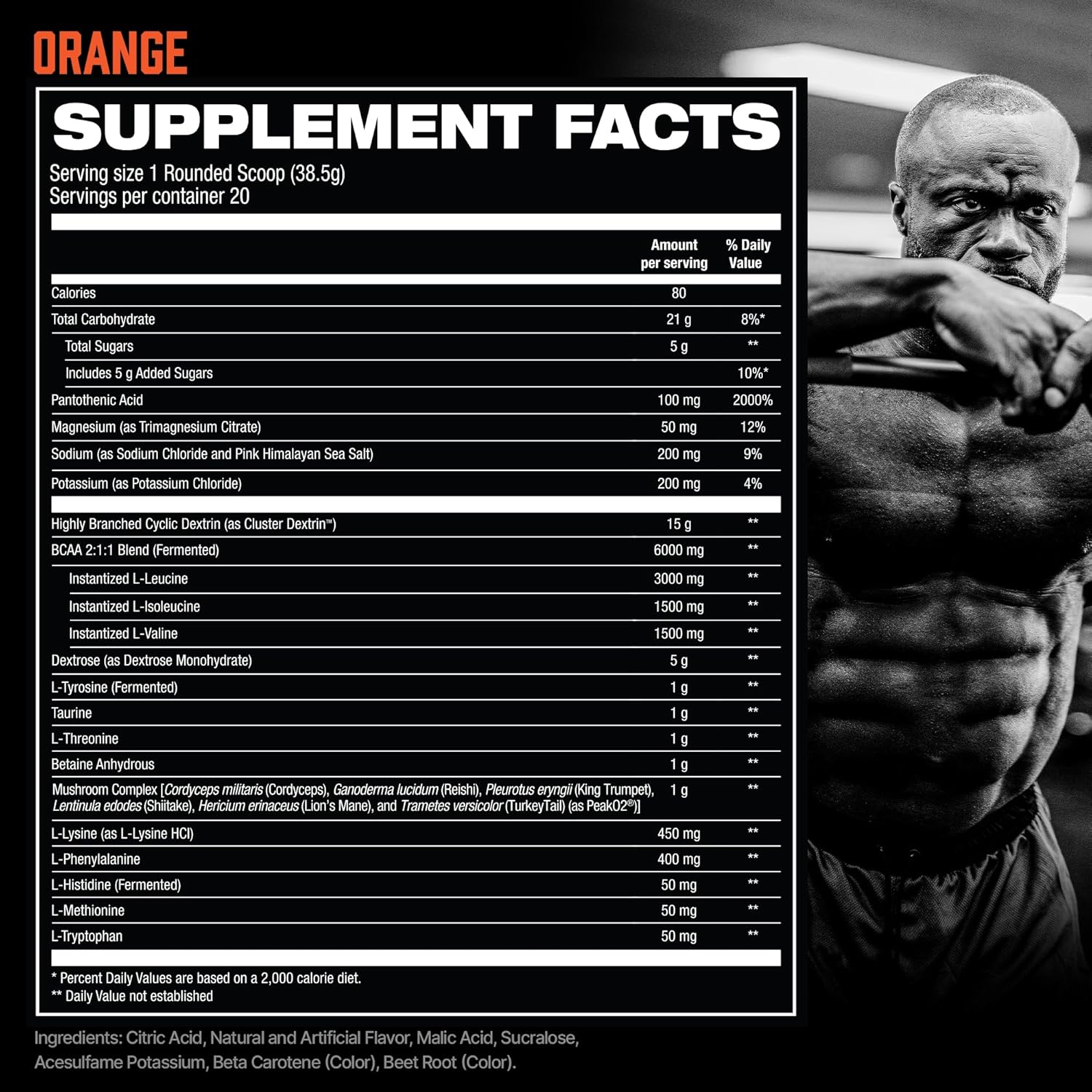 HOSSTILE Intra[R3] Intra Workout Powder - Orange Flavor, Enhance Energy & Endurance, Improve Muscle Recovery, Build Lean Muscle - 20 Servings