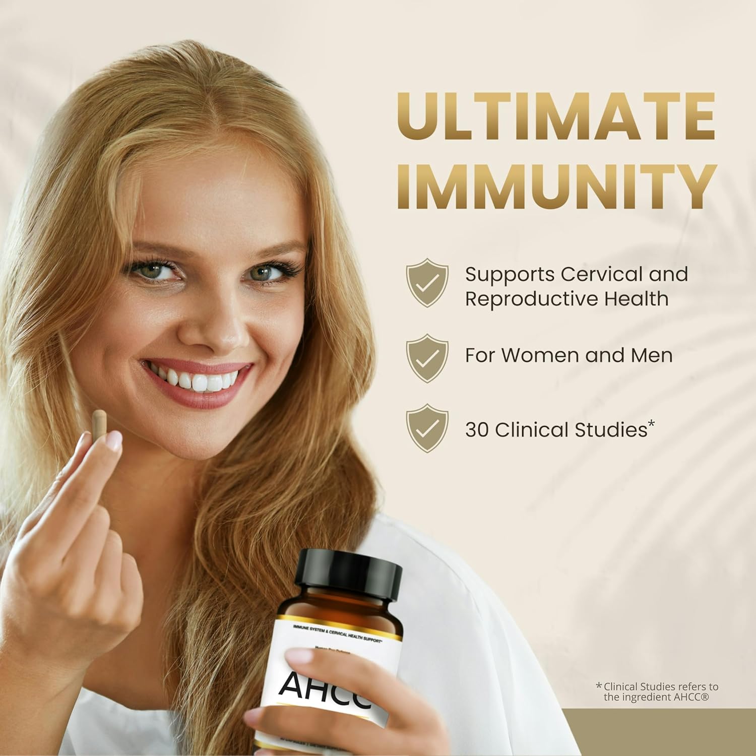HPD Rx Premium AHCC & Shiitake Mushroom Supplement - 1100mg, Immunity Booster, Natural Killer Cell Support - 180-Day Supply, 6-Pack
