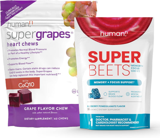 humanN SuperGrapes Memory and Focus Chews - Support Cognitive Function and Concentration with Delicious Chews
