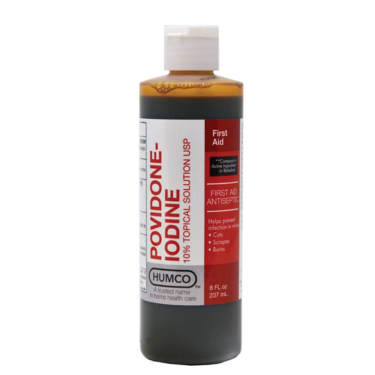 Humco 232516001 Povidone Iodine 10% Topical Solution, 16oz for Skin Disinfection and Wound Care