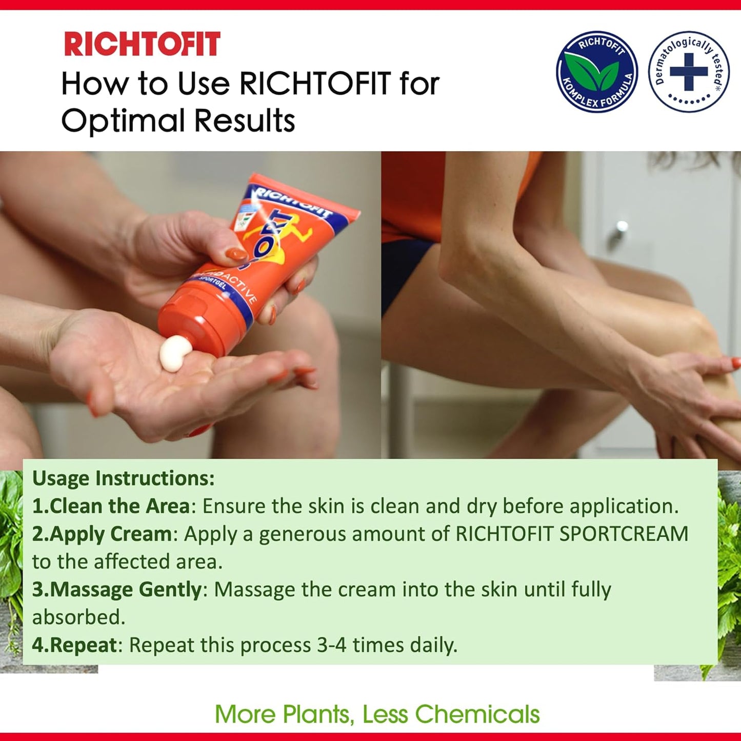 Hungarian-Made RICHTOFIT Rapid Active Sports Gel for Athletes - Fast Muscle Relief Pre & Post Workout, Herbal Infused, Quick Absorption Formula