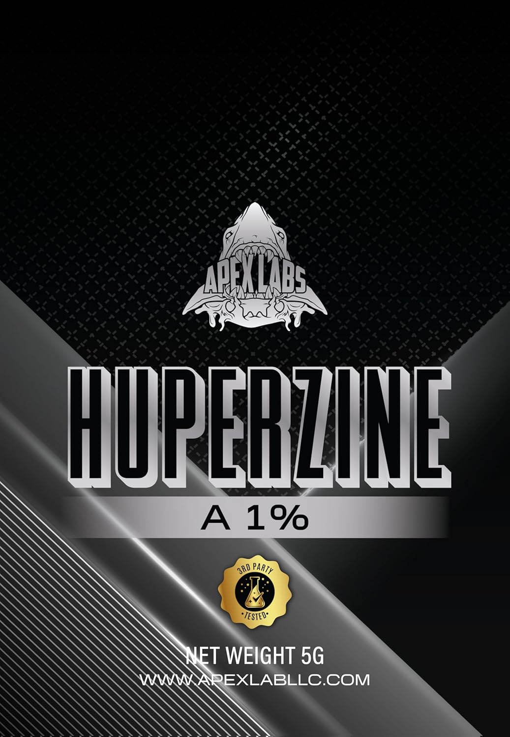 Huperzine-A 1% Powder Supplement - Huperzia Serrata Extract - Non-GMO, Gluten Free - USA Made - Third Party Tested (5g)