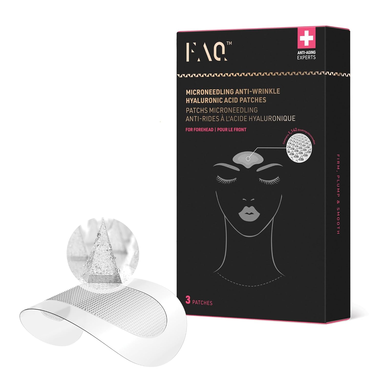 Hyaluronic Acid Forehead Patches for Rejuvenating Results - Travel-Friendly Skin Care - Pack of 3