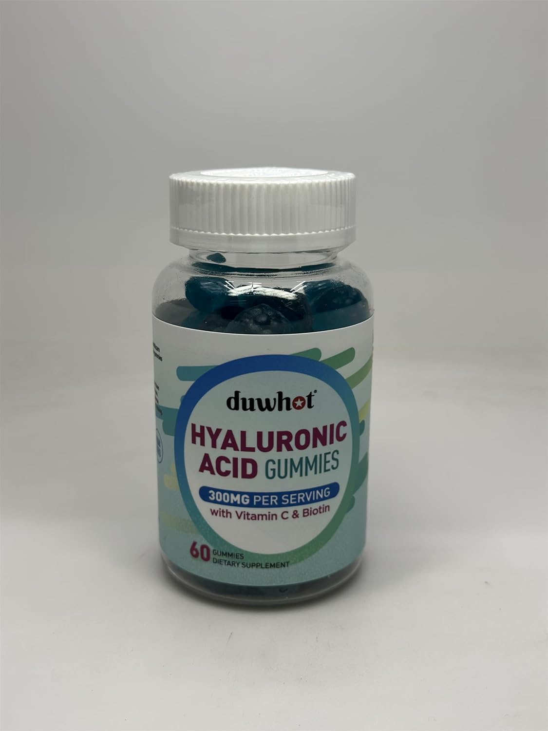 Hyaluronic Acid Gummies with Vitamin C & Biotin - 120 Chews, 5000mcg - Hyaluronic Acid Supplements