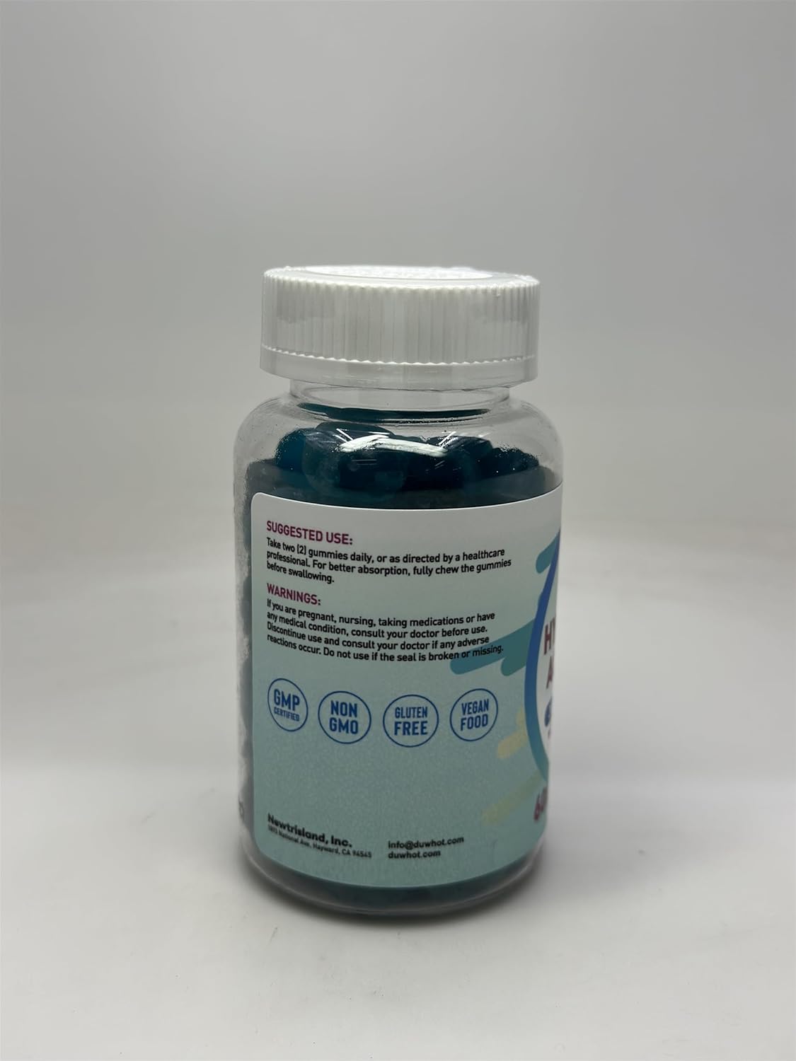 Hyaluronic Acid Gummies with Vitamin C & Biotin - 120 Chews, 5000mcg - Hyaluronic Acid Supplements