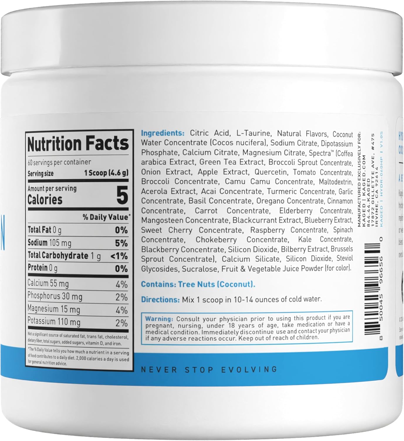 Hydracharge Hibiscus Pear Electrolyte Hydration Powder - Sports Drink for Men and Women - Pre, Post, Intra Workout Supplement - 60 Servings