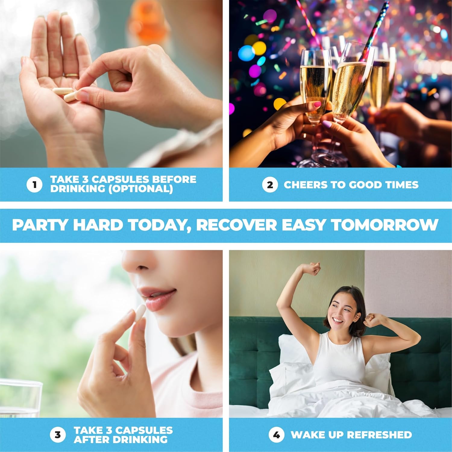 Hydralit After Drinking Aid Supplement - Electrolytes & DHM for Weekend Recovery & Liver Health Support - 120 Capsules