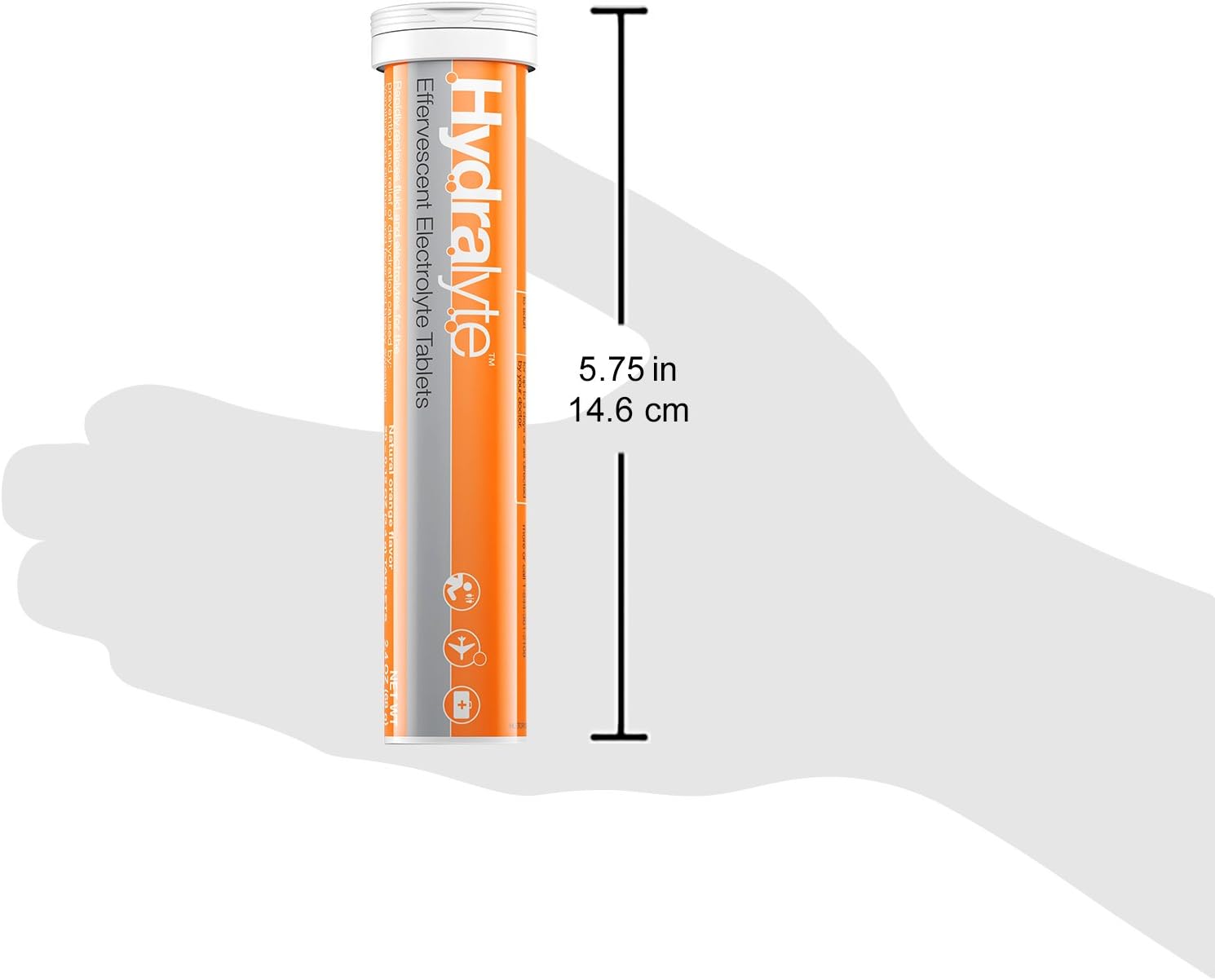 Hydralyte Electrolyte Tablets - Orange Flavor | Ideal for Bachelorette Parties, Workouts, and Travel | 10 Servings, 20 Tablets