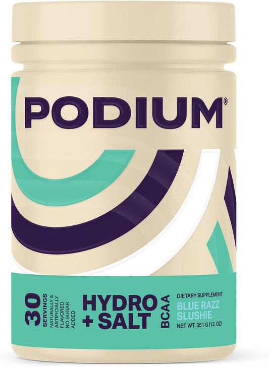 Hydrating Blue Razz Slushie BCAA Powder with Electrolytes - 30 Servings for Recovery and Energy Boost
