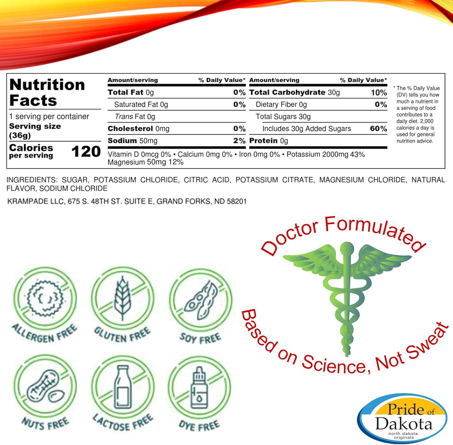 Hydrating Electrolyte Powder with 50mg Magnesium + 2000mg Potassium for Cramp Relief and Hydration Boost - More Effective Than Coconut Water