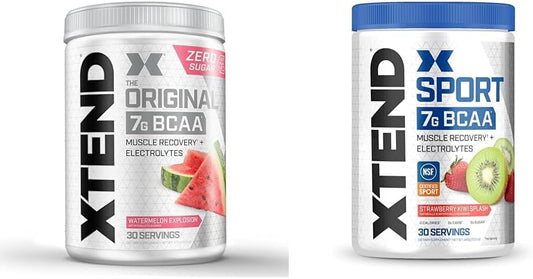 Hydrating Electrolyte Powder with Amino Acids in Watermelon & Strawberry Kiwi Flavors - 30 Servings