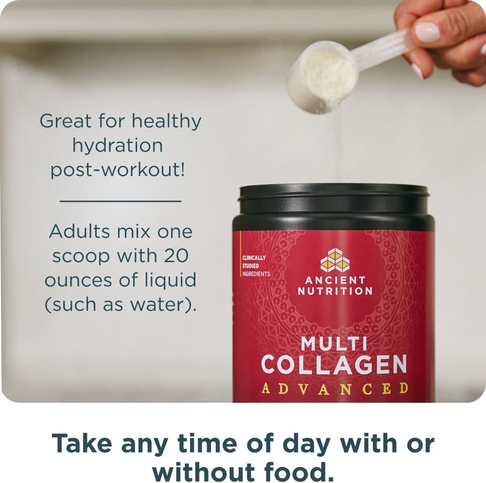 Hydrating Lemon Lime Multi Collagen Protein Powder - 30 Servings by Ancient Nutrition