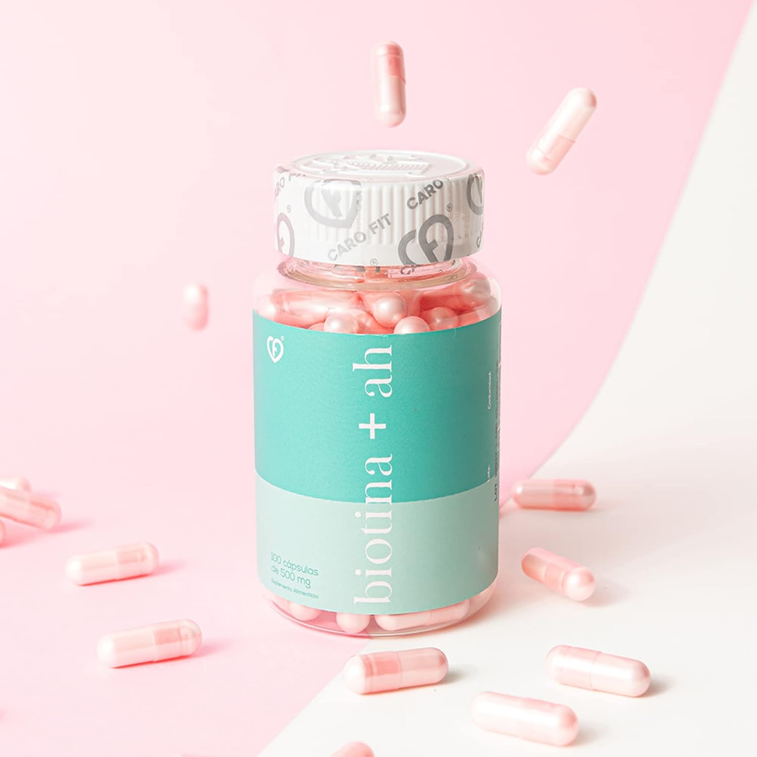 Hydrating Skin and Hair Supplement with 300mcg Biotin and 100 Capsules of 500mg Hyaluronic Acid