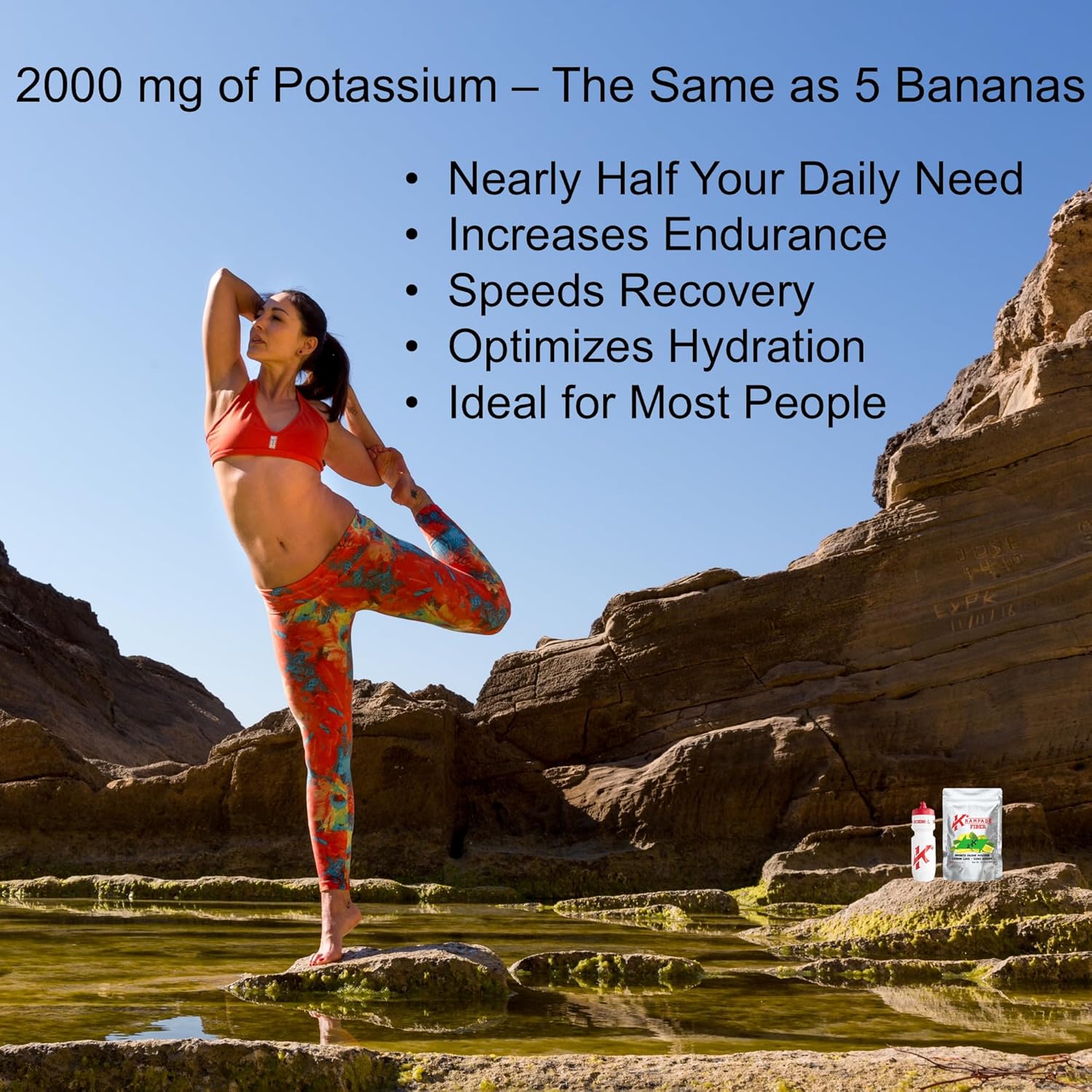 Hydration Packets with Prebiotic Fiber, Potassium, and Magnesium for Cramp Relief and Digestive Health Support