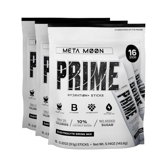 Hydration Powder Sticks with BCAAs, B Vitamins, and Antioxidants - Vegan and Caffeine-Free - 48 Pack