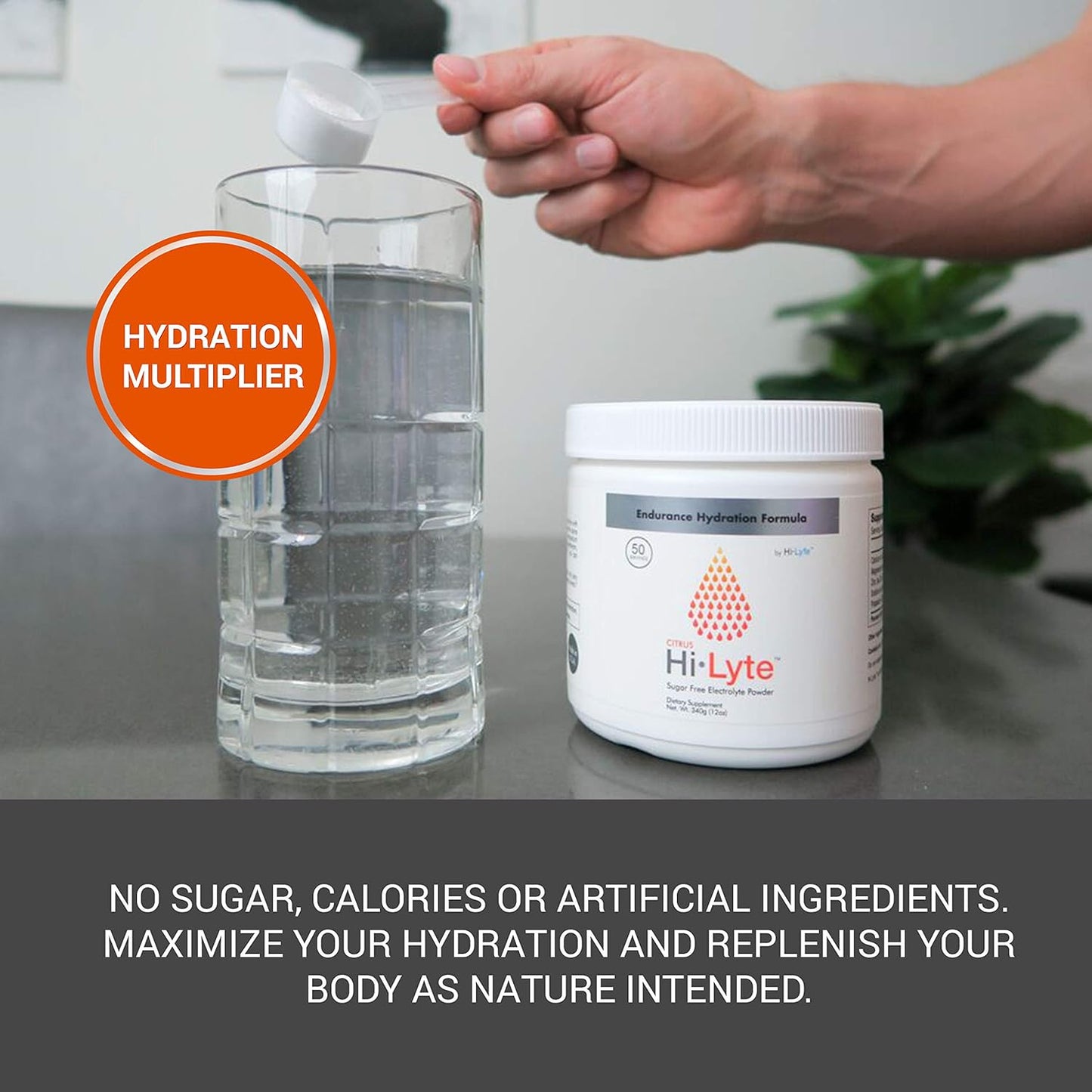 Hydration & Stamina Booster Electrolyte Powder with Potassium & Sodium | No Sugar, Carbs, or Artificial Ingredients | Citrus Salt Flavor | 50 Servings