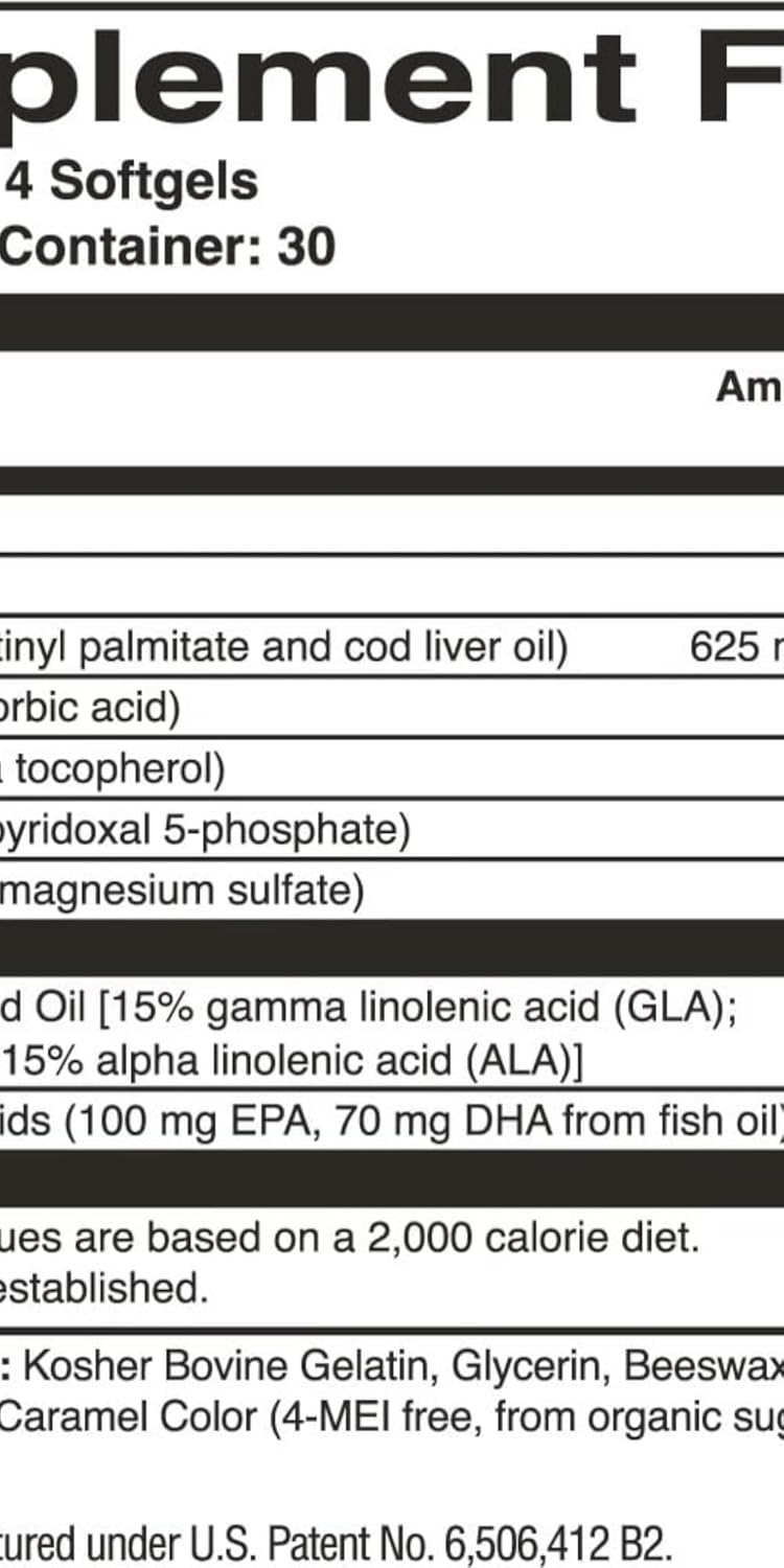 Hydro-Eye Softgels for Dry Eye Relief with GLA, EPA, DHA - 120 Count Bottle