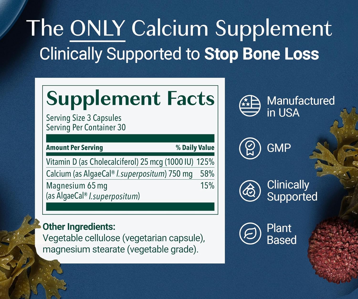 Hydrolyzed Collagen & Calcium Bundle with Verisol, Fortibone, Fortigel, Minerals, and Vitamin D3 for Bone Health & Anti-Aging