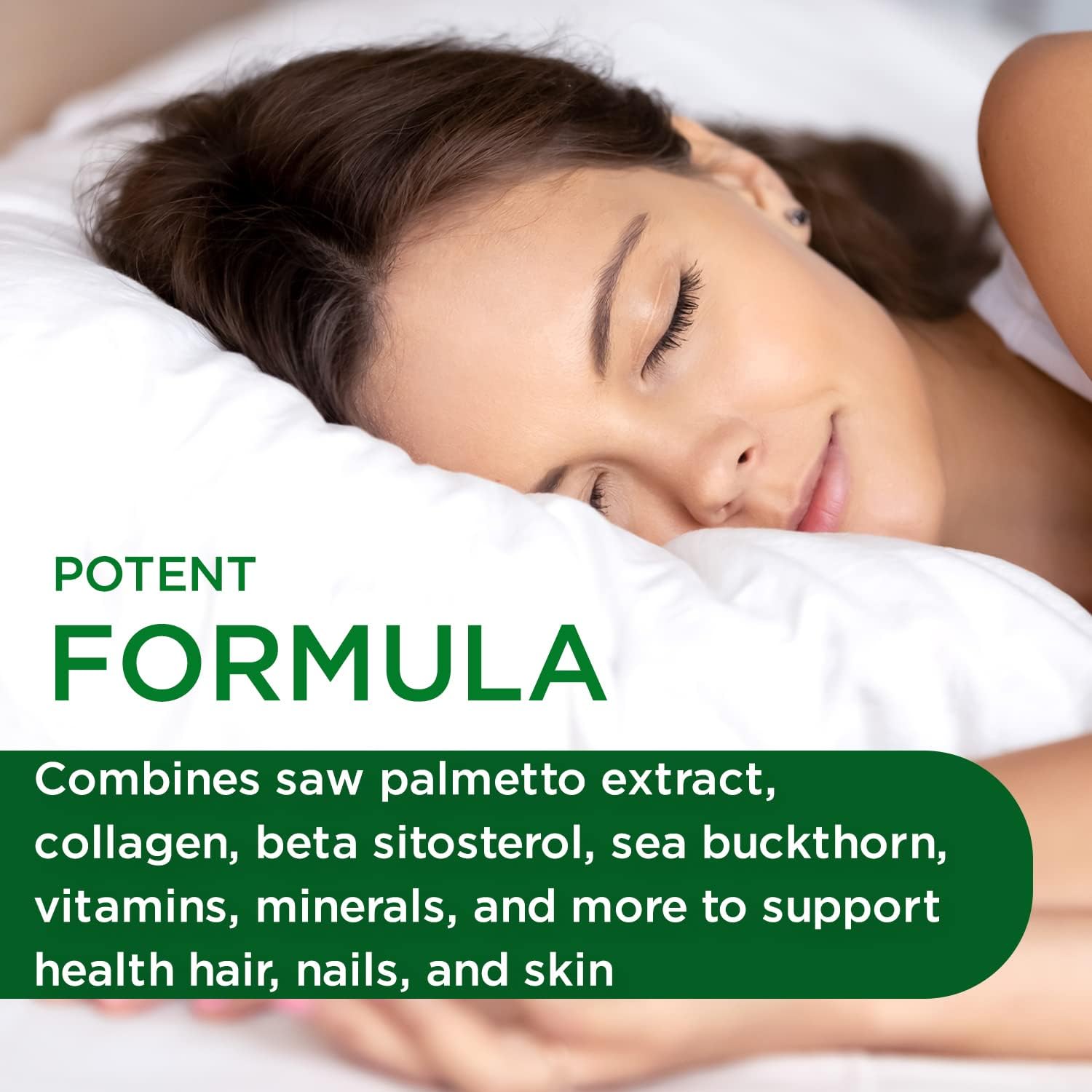 Hydrolyzed Collagen Capsules with Saw Palmetto & Beta-Sitosterol for Hair, Skin, Nails - Immune & Adrenal Support - 90 Veg Caps (30-Day Supply)