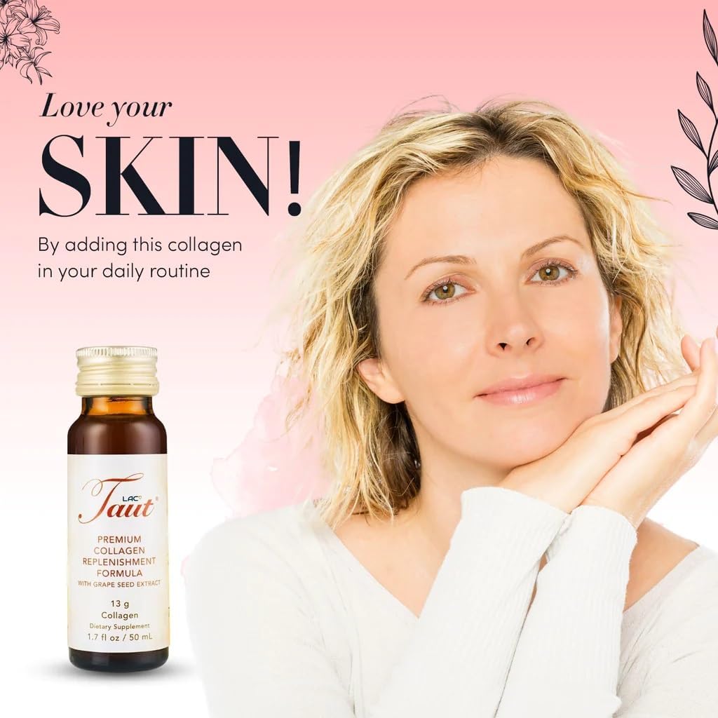 Hydrolyzed Collagen Drink for Youthful Skin - Marine Collagen Peptides with Hyaluronic Acid & Grape Seed Extract - 3 Boxes (8 Bottles Each)