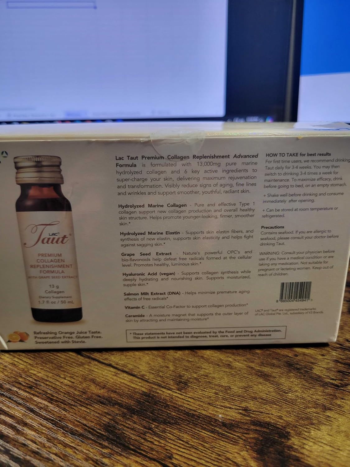 Hydrolyzed Collagen Drink for Youthful Skin - Marine Collagen Peptides with Hyaluronic Acid & Grape Seed Extract - 3 Boxes (8 Bottles Each)