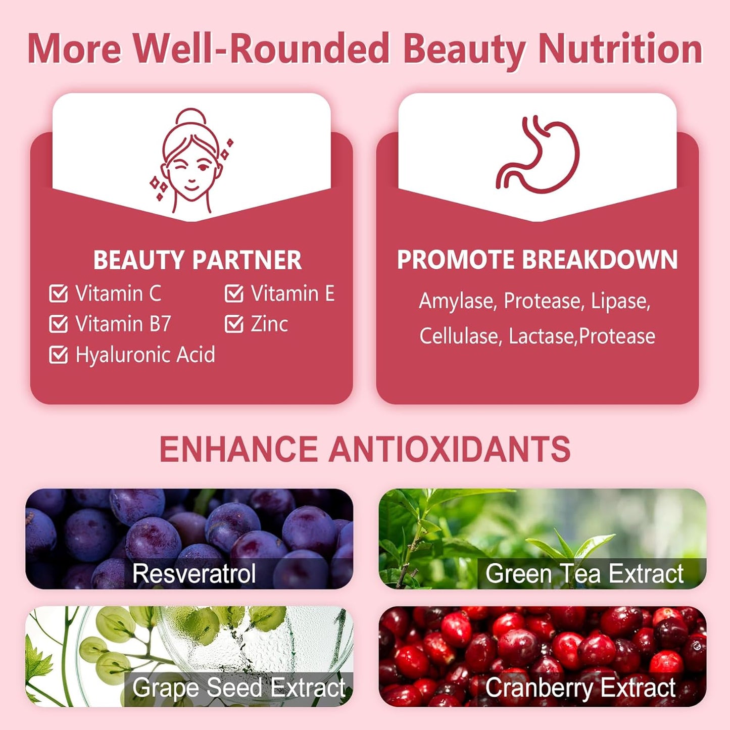 Hydrolyzed Collagen Peptides Pills for Women 2000mg - Type I, II, III, V, X - Multi Collagen Softgels with Hair, Skin & Nails Vitamins - 120 Count