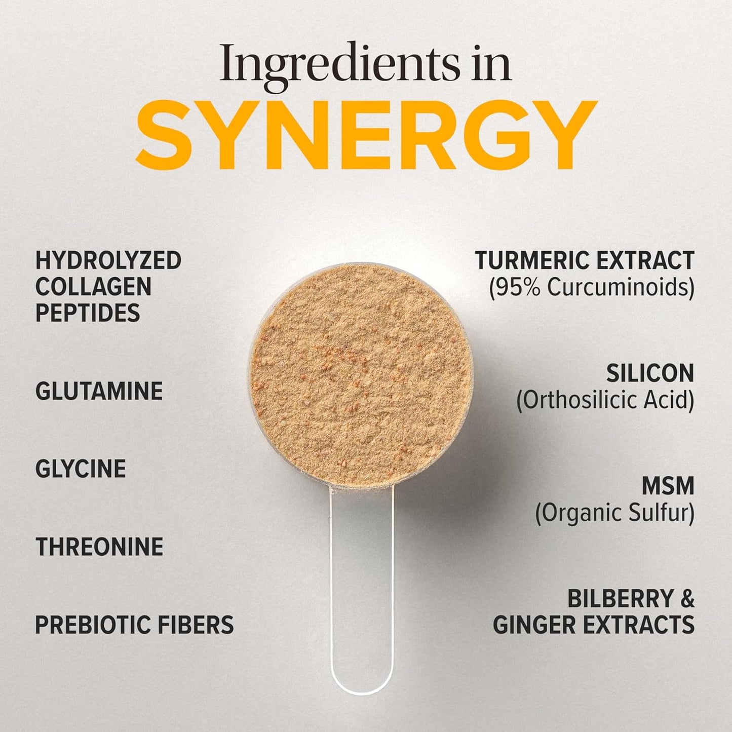 Hydrolyzed Collagen Peptides Powder for Gut Health - Orange & Blueberry Flavor - 15oz - 20 Servings