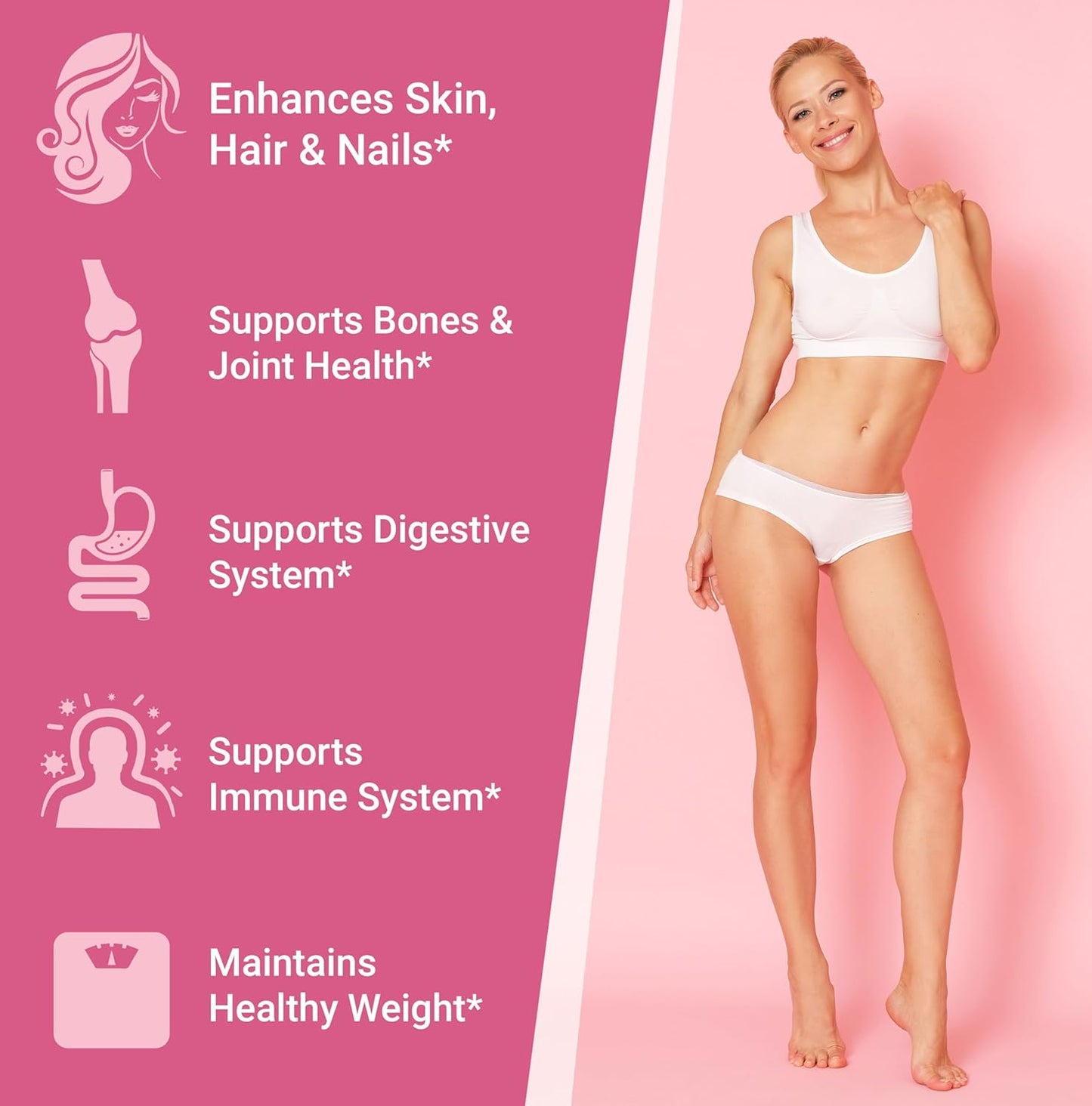 Hydrolyzed Collagen Peptides Powder for Skin, Hair, Nails & Joints - Grass-Fed with Probiotics, Enzymes - Non-GMO, Gluten-Free - 35 Servings