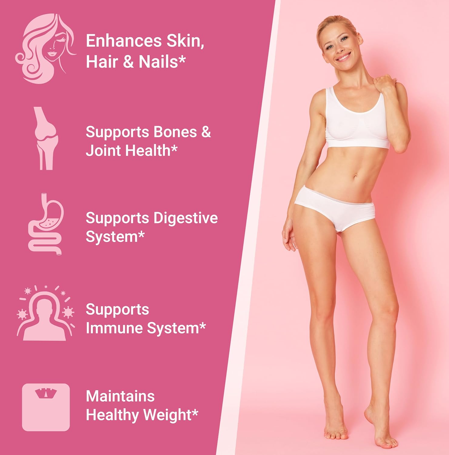 Hydrolyzed Collagen Peptides Powder for Skin, Hair, Nails & Joints - Grass-Fed with Probiotics, Enzymes - Non-GMO, Gluten-Free - 35 Servings