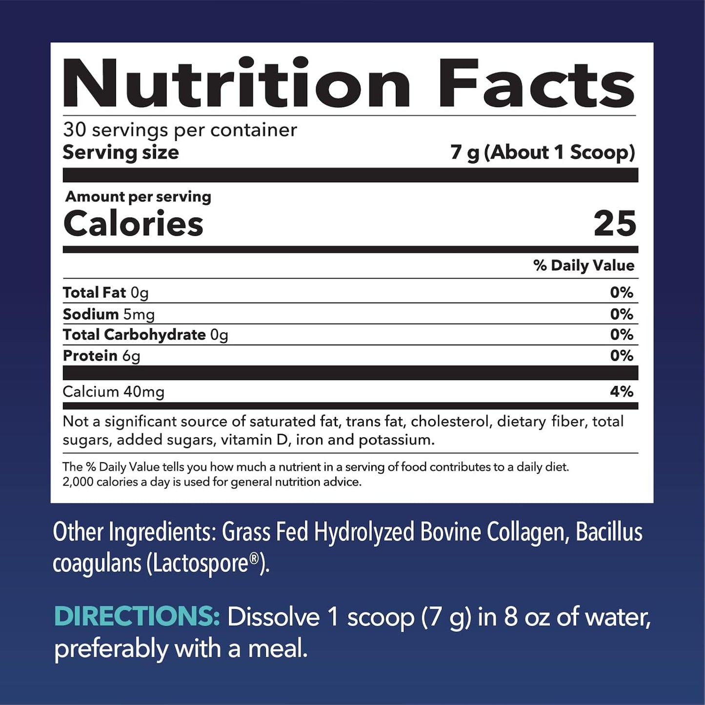Hydrolyzed Collagen Peptides Powder with Probiotics for Joint, Skin, Hair & Nail Health - Nutritional Support for Digestion - Unflavored & Easy-to-Mix - Grass-Fed - 1-Month Supply