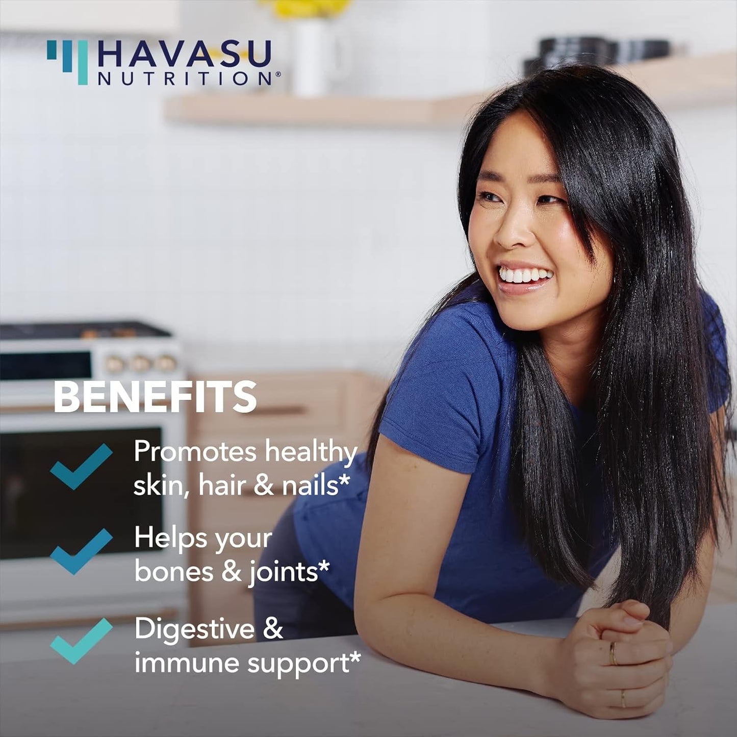 Hydrolyzed Collagen Peptides Powder with Probiotics for Joint, Skin, Hair & Nail Health - Nutritional Support for Digestion - Unflavored & Easy-to-Mix - Grass-Fed - 1-Month Supply