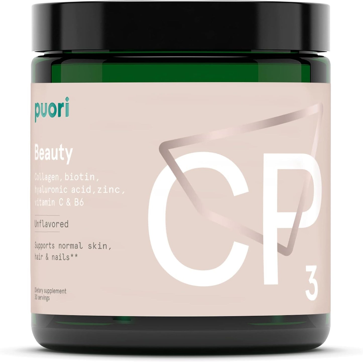 Hydrolyzed Collagen Powder Supplement for Skin, Hair & Nails - Biotin, Hyaluronic Acid, Zinc, Vitamin B & C - Unflavored Beauty Complex