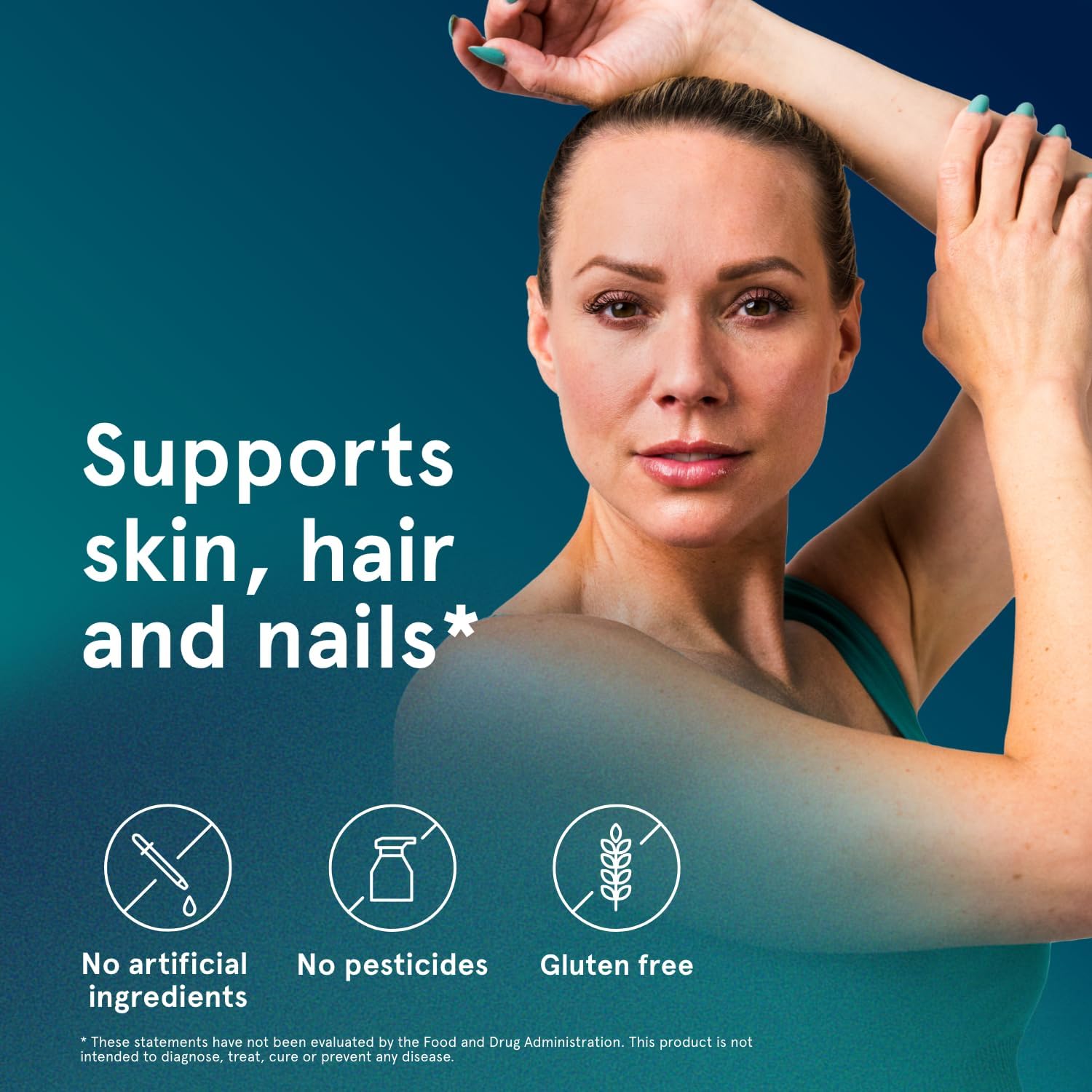 Hydrolyzed Collagen Powder Supplement for Skin, Hair & Nails - Biotin, Hyaluronic Acid, Zinc, Vitamin B & C - Unflavored Beauty Complex