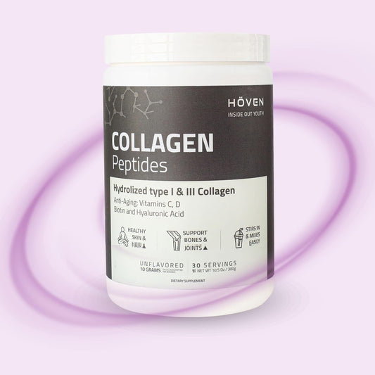 Hydrolyzed Collagen Powder with Grass Fed Peptides, Vitamins C, D, Biotin, Hyaluronic Acid - Support for Hair, Skin, Nails, Joints - Unflavored Type 1 & 3 Collagen Supplement